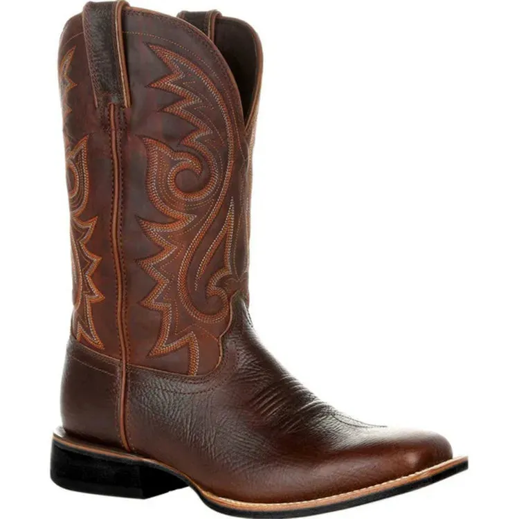 Mid Calf Western Cowboy Boots