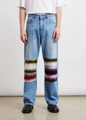 Mohair Patch Jeans