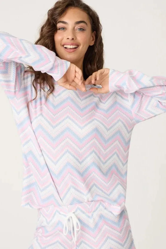 Mountain Bound Chevron PJ Set: Size M, XL