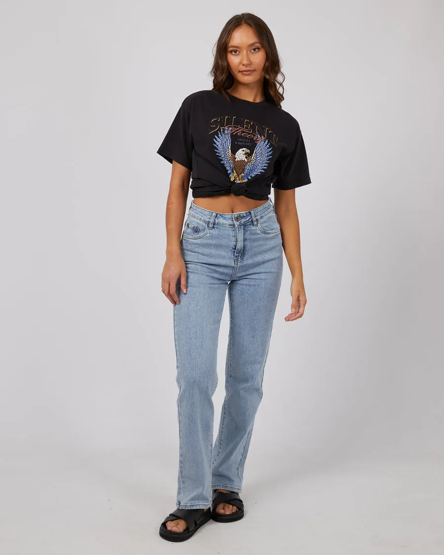 Open Wings Tee | Washed Black
