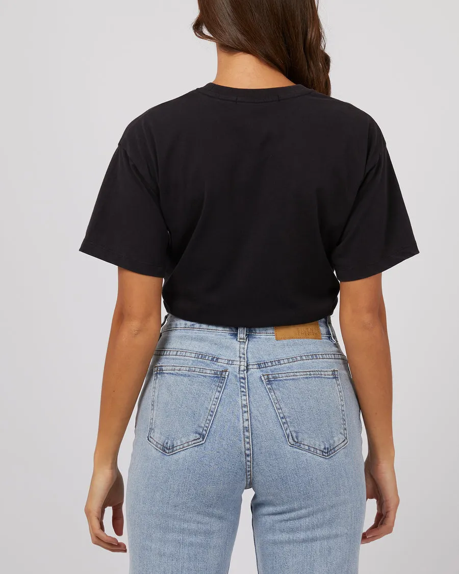 Open Wings Tee | Washed Black