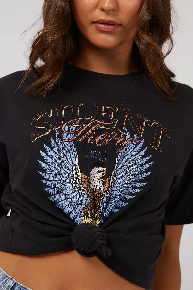 Open Wings Tee | Washed Black