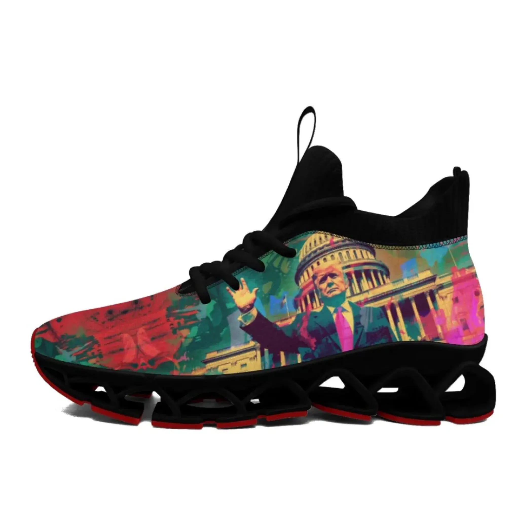 Personalized Trump Sneakers, Custom Pride Lightweight Shoes, Glow at Light Shoes