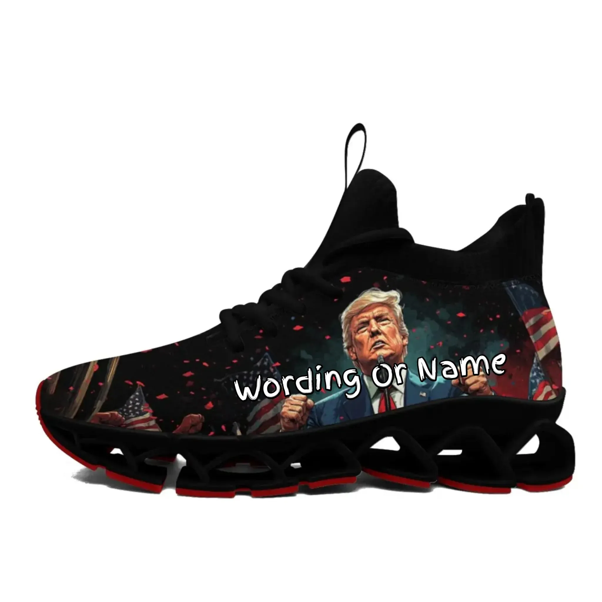 Personalized Trump Sneakers, Custom Pride Lightweight Shoes, Glow at Light Shoes