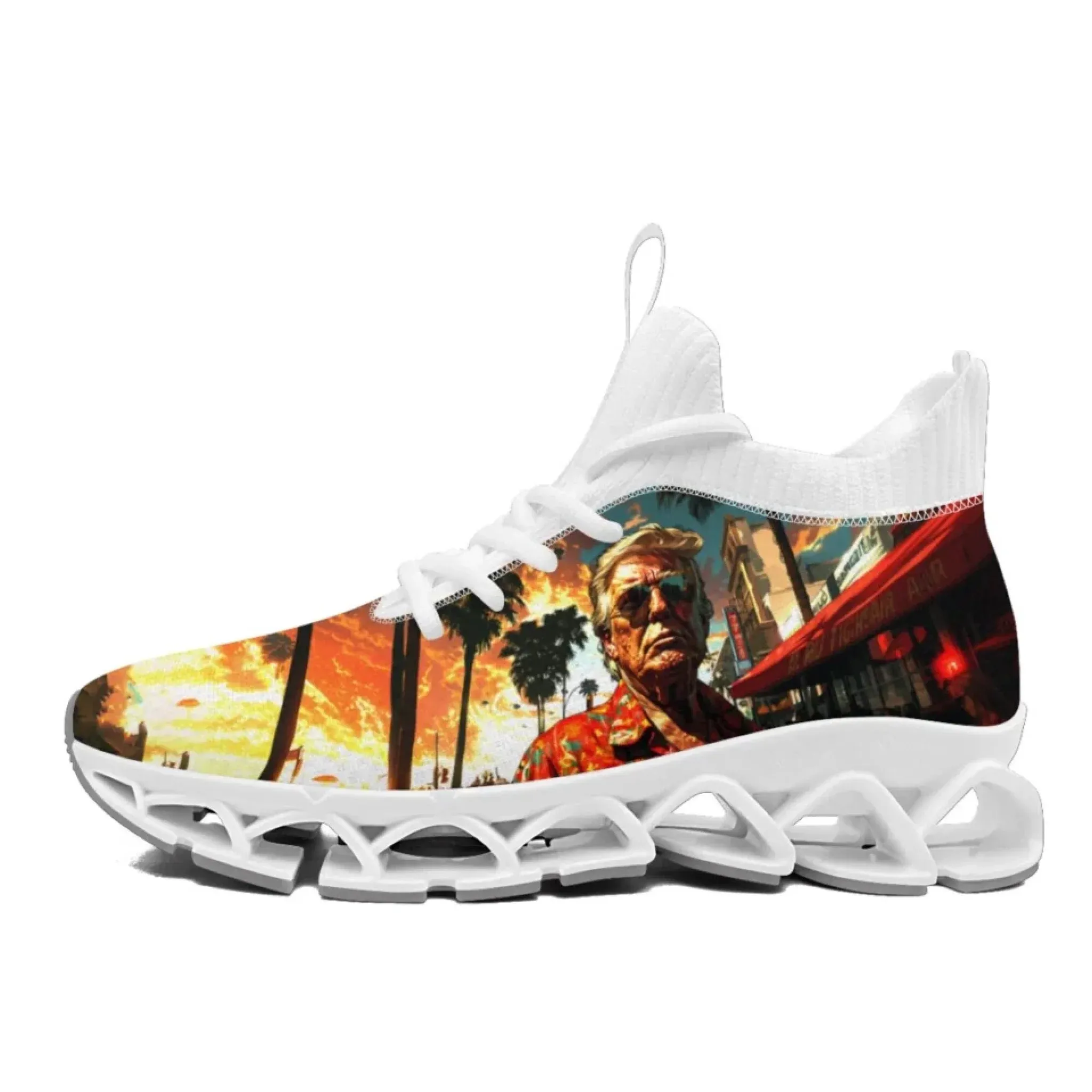 Personalized Trump Sneakers, Custom Pride Lightweight Shoes, Glow at Light Shoes