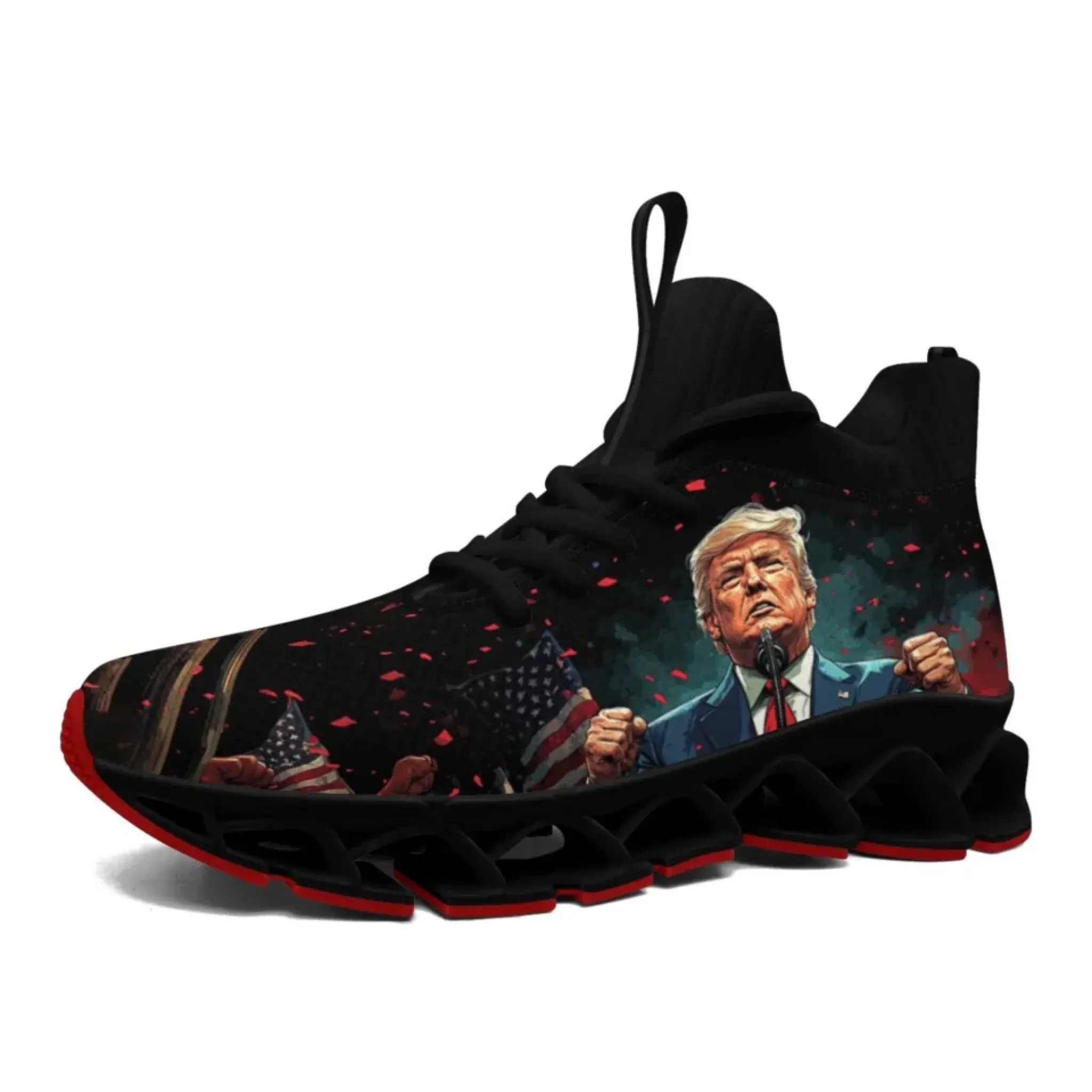 Personalized Trump Sneakers, Custom Pride Lightweight Shoes, Glow at Light Shoes