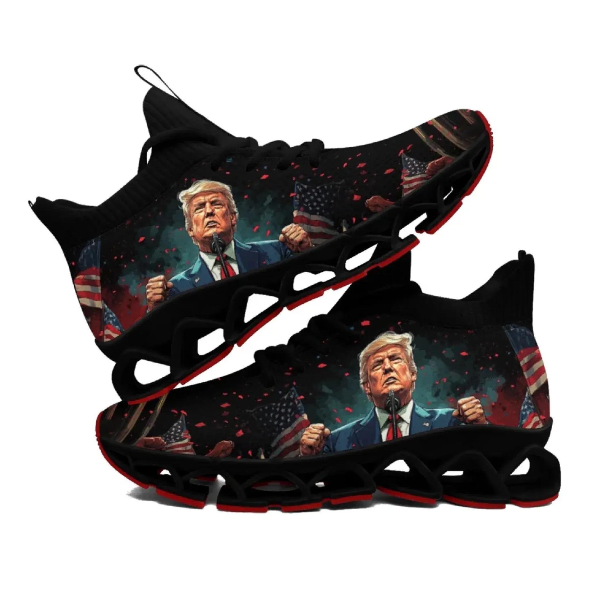Personalized Trump Sneakers, Custom Pride Lightweight Shoes, Glow at Light Shoes