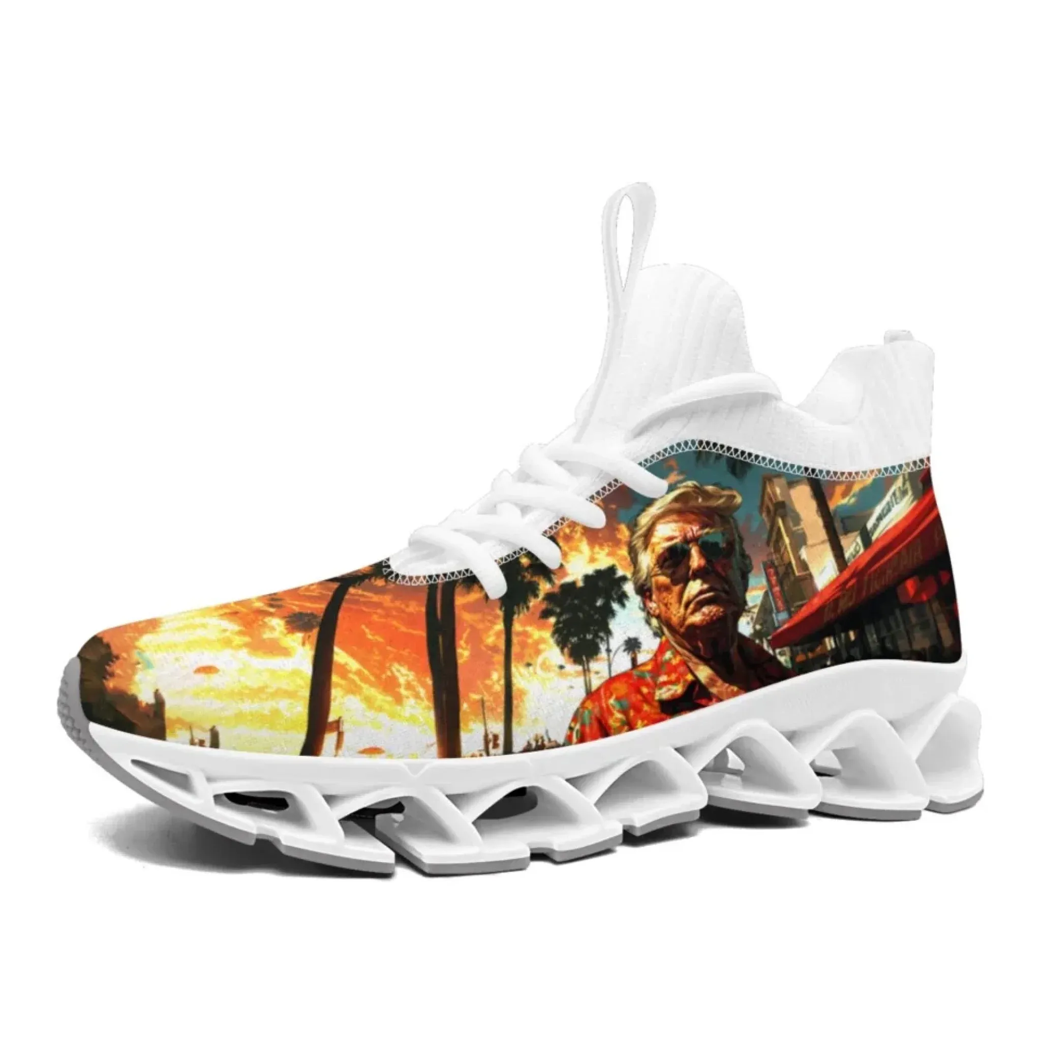 Personalized Trump Sneakers, Custom Pride Lightweight Shoes, Glow at Light Shoes