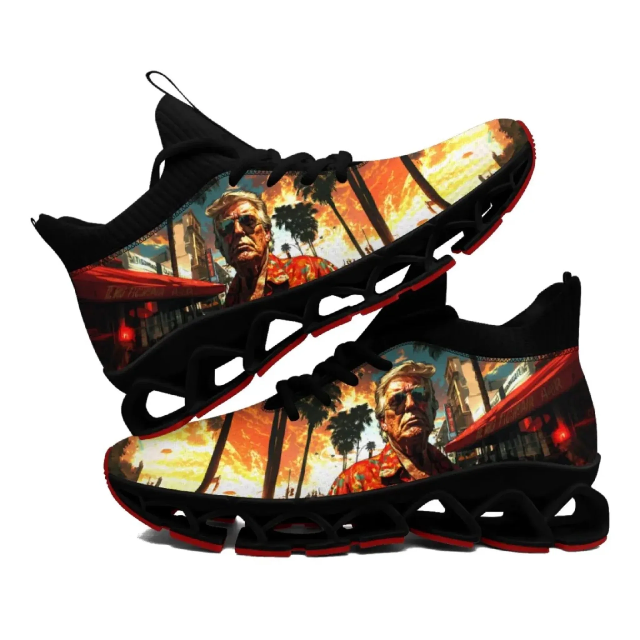 Personalized Trump Sneakers, Custom Pride Lightweight Shoes, Glow at Light Shoes