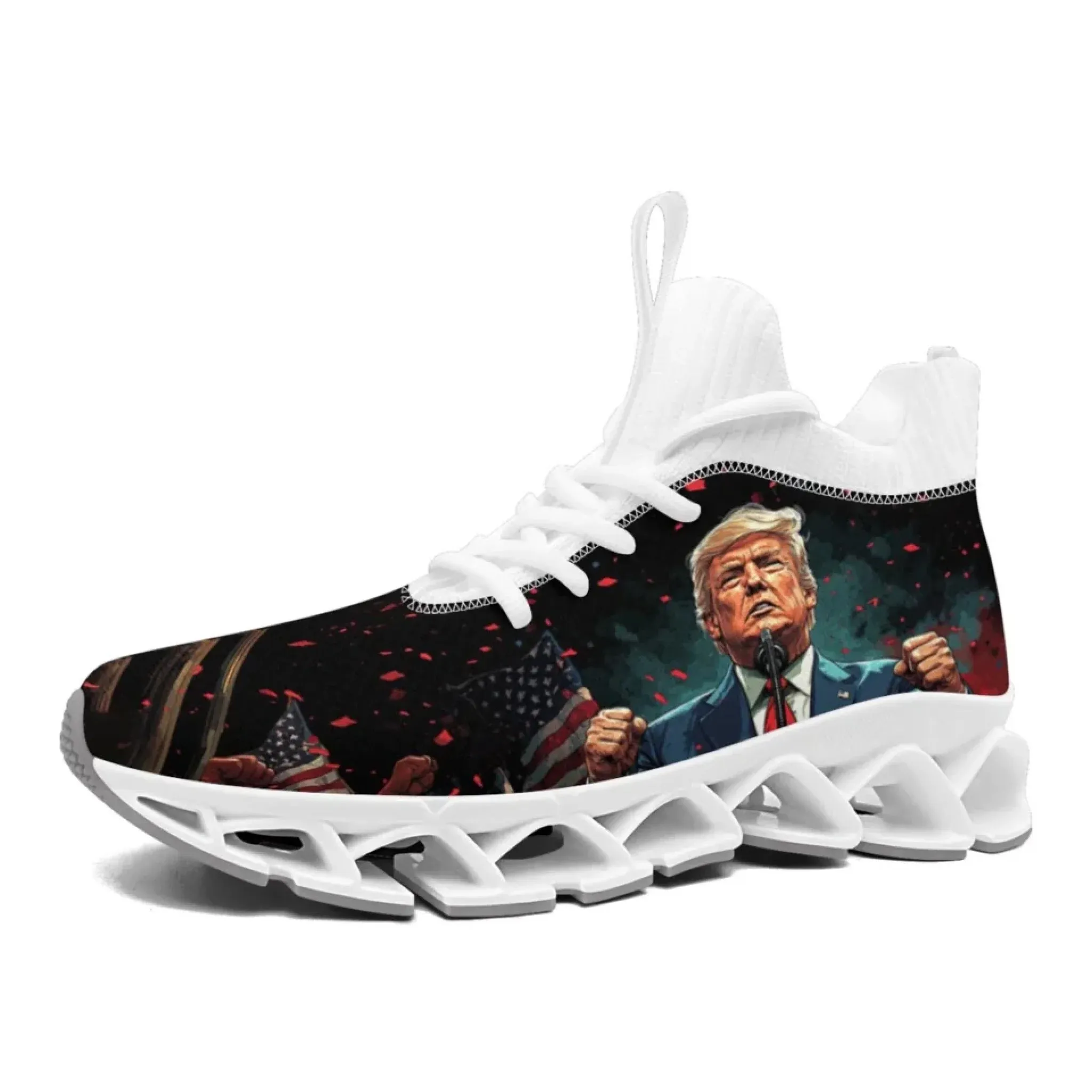 Personalized Trump Sneakers, Custom Pride Lightweight Shoes, Glow at Light Shoes