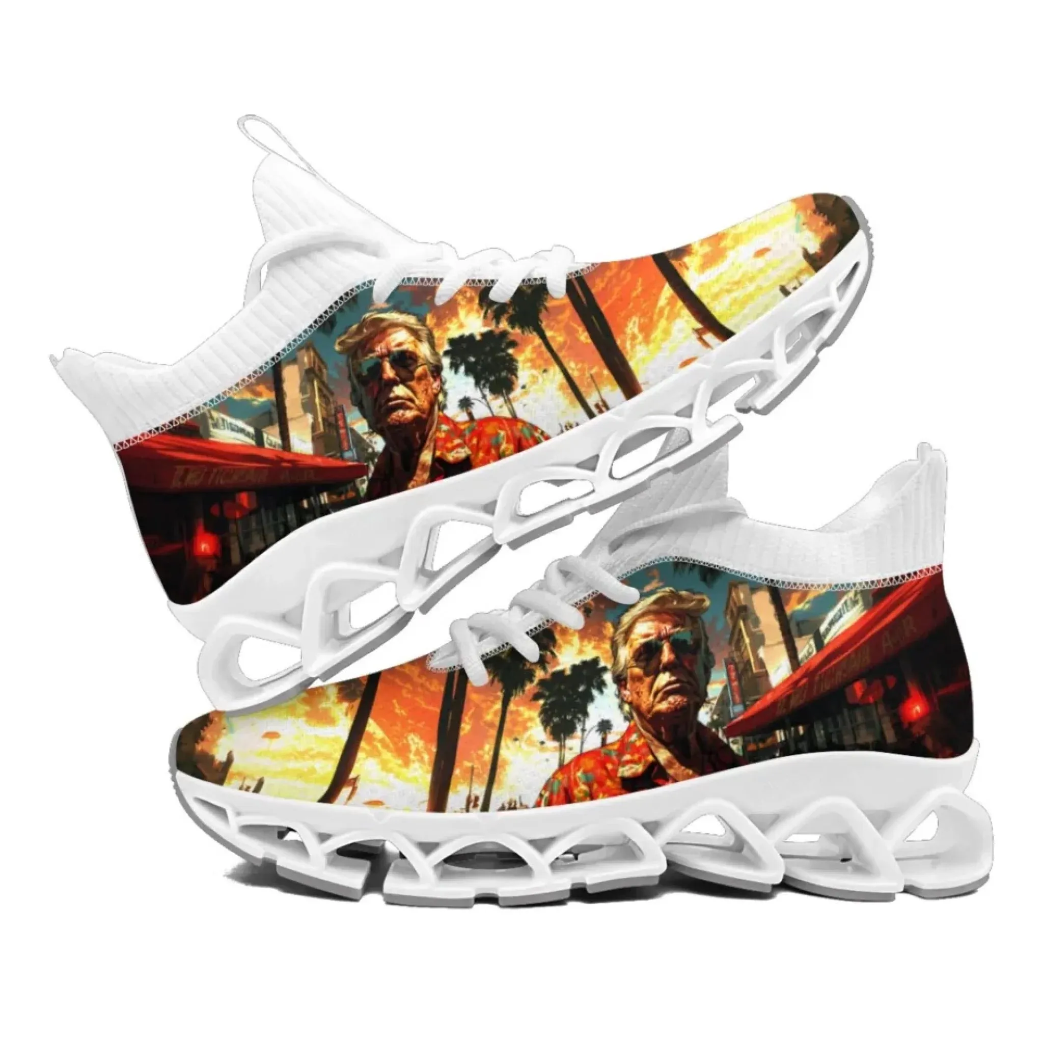 Personalized Trump Sneakers, Custom Pride Lightweight Shoes, Glow at Light Shoes