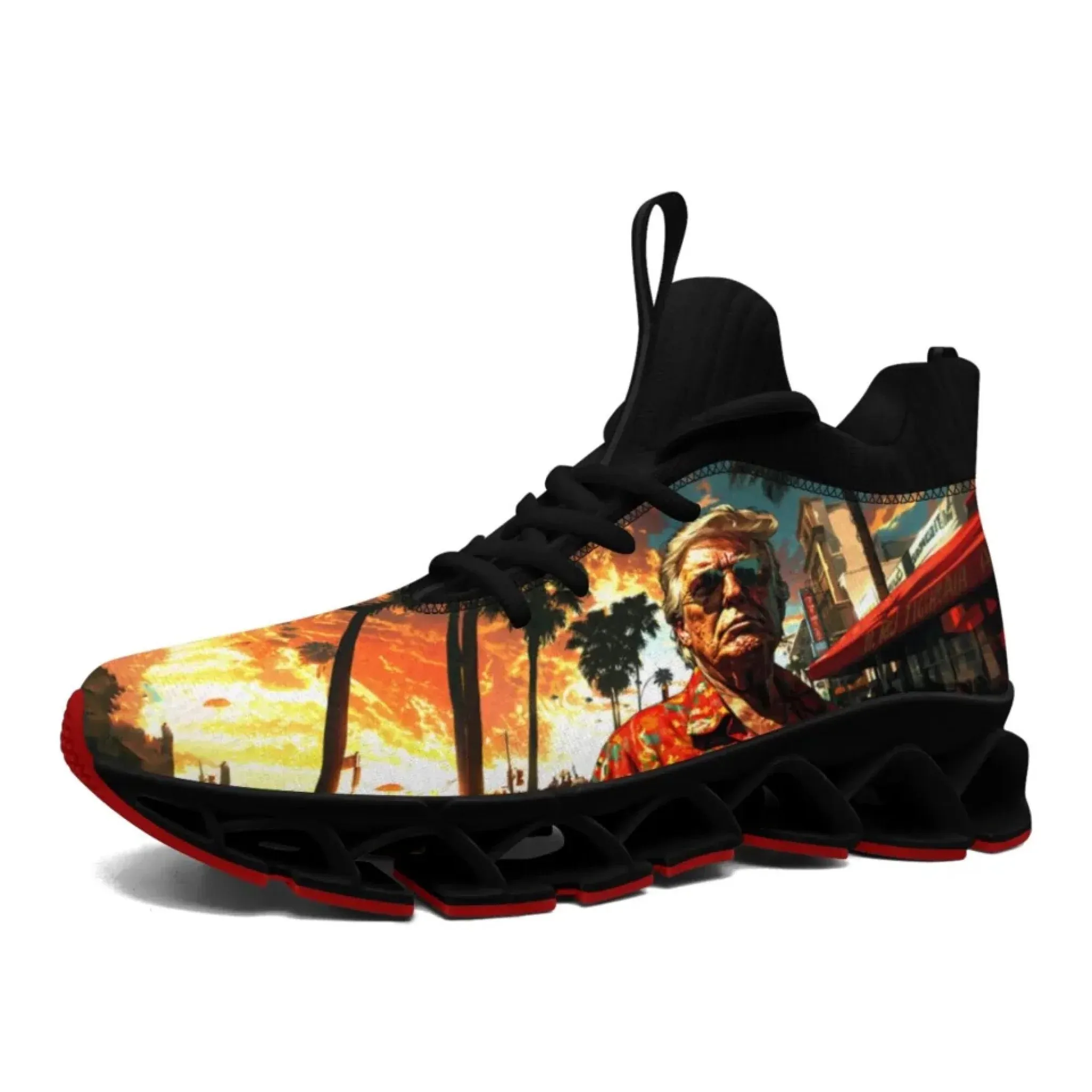 Personalized Trump Sneakers, Custom Pride Lightweight Shoes, Glow at Light Shoes