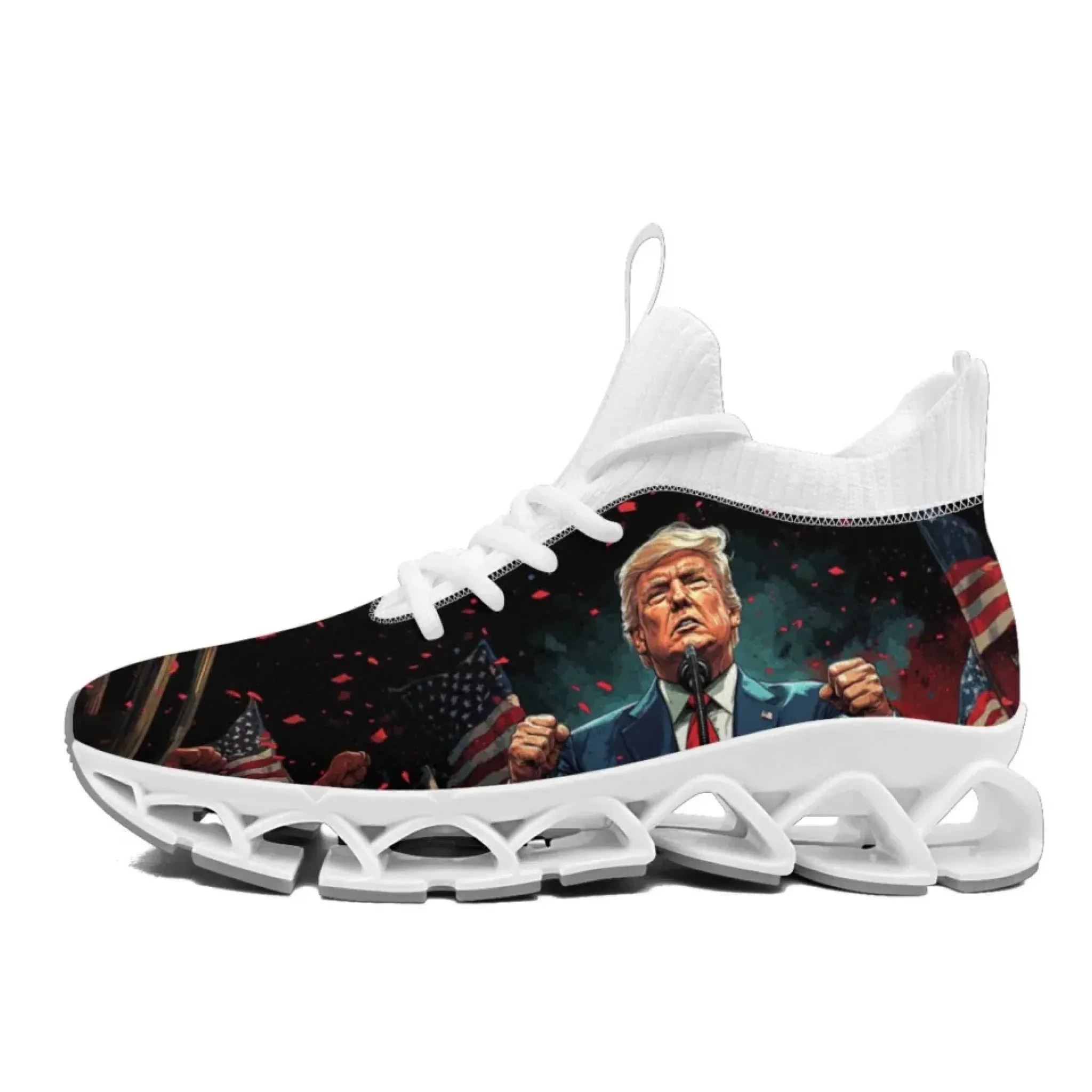Personalized Trump Sneakers, Custom Pride Lightweight Shoes, Glow at Light Shoes