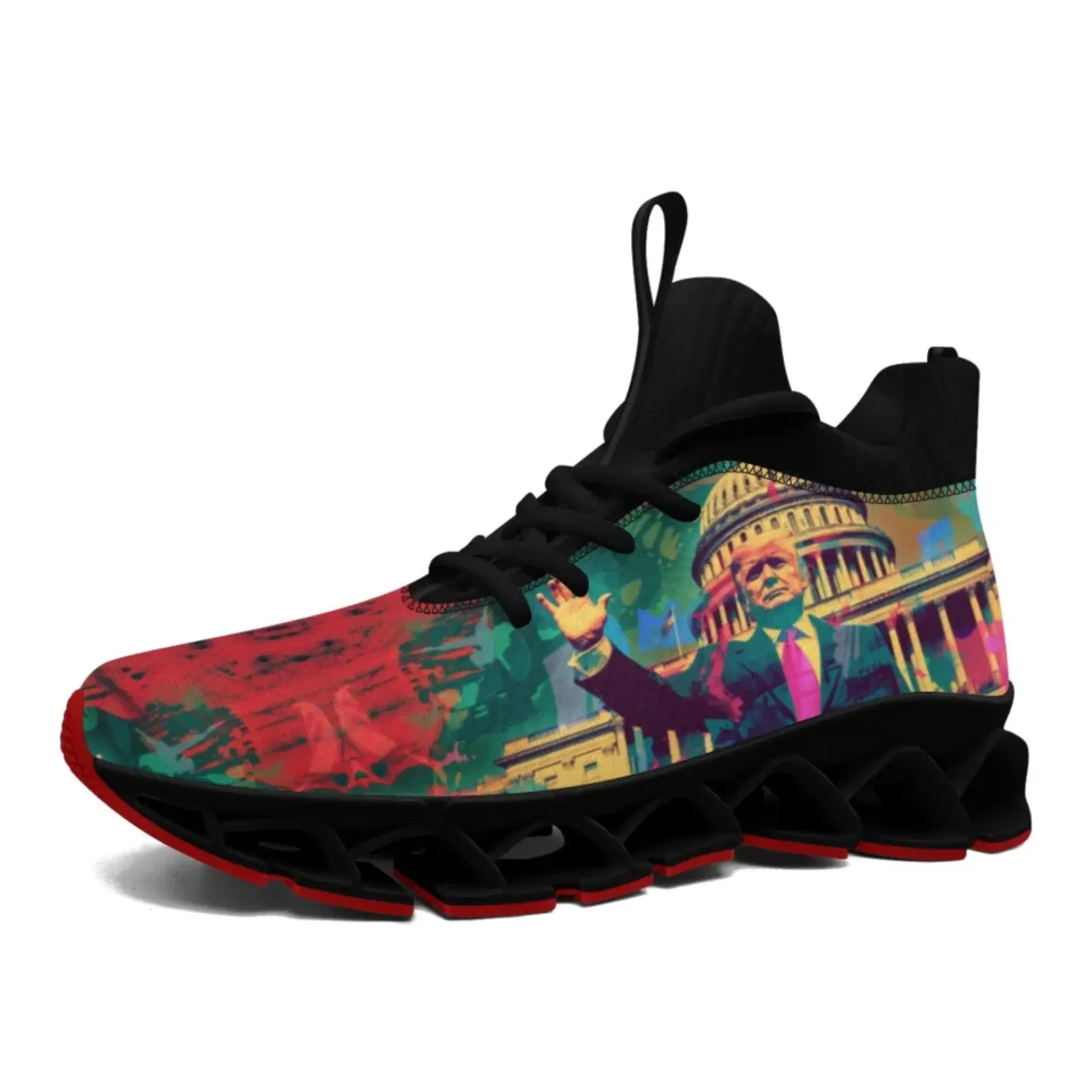 Personalized Trump Sneakers, Custom Pride Lightweight Shoes, Glow at Light Shoes