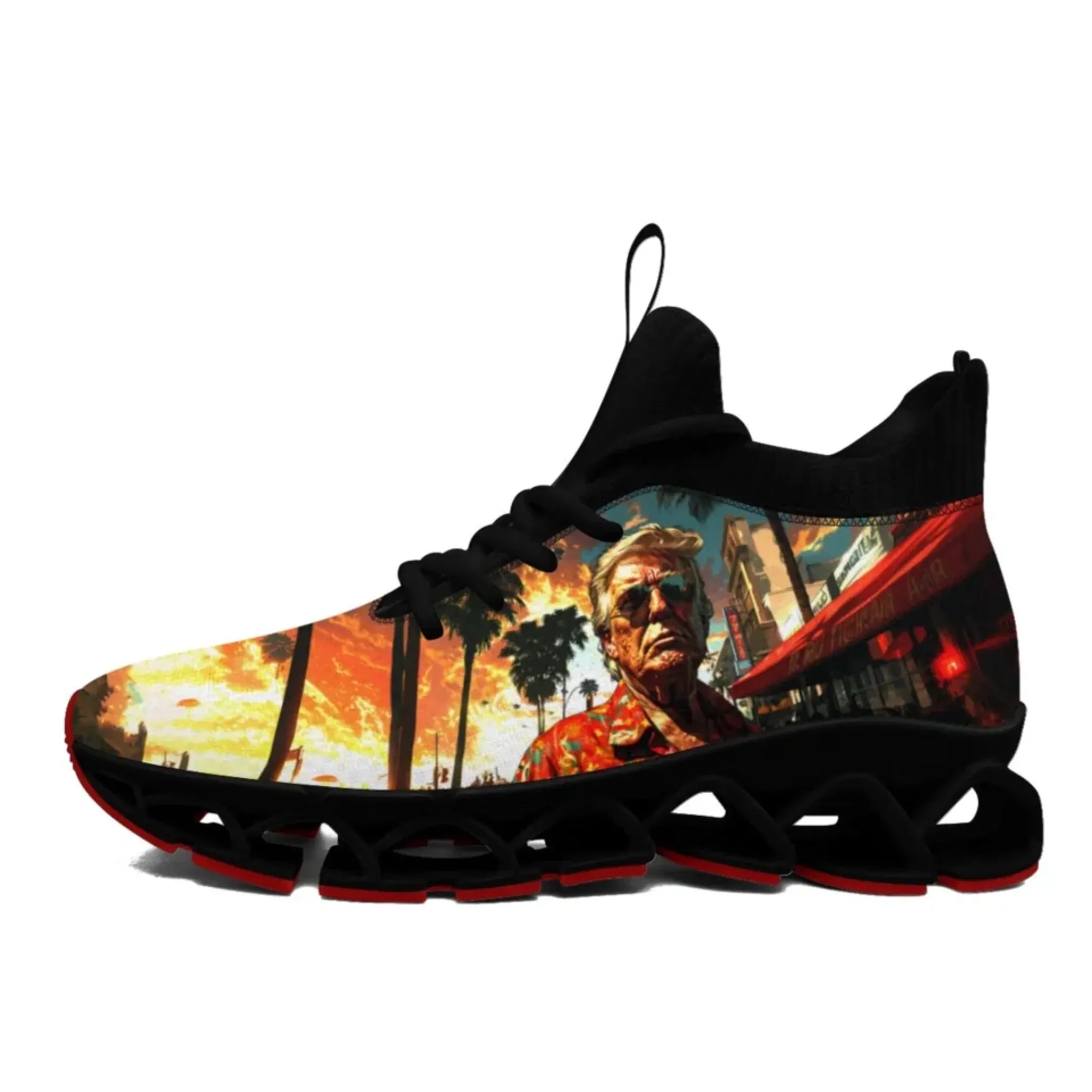 Personalized Trump Sneakers, Custom Pride Lightweight Shoes, Glow at Light Shoes