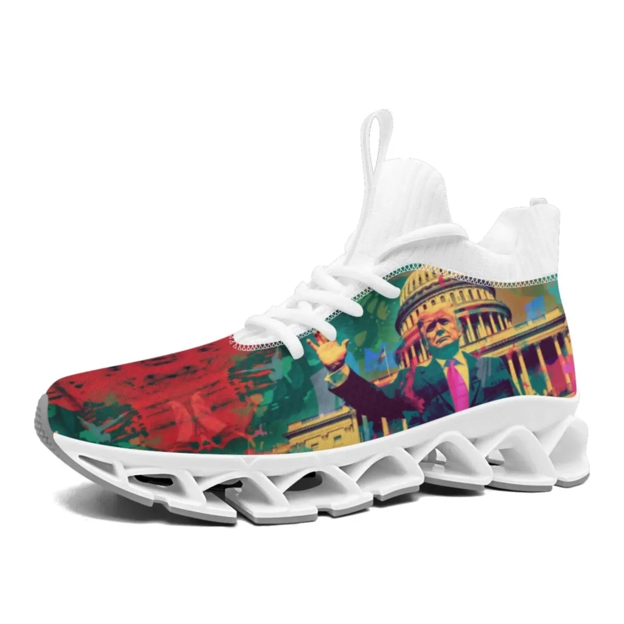 Personalized Trump Sneakers, Custom Pride Lightweight Shoes, Glow at Light Shoes