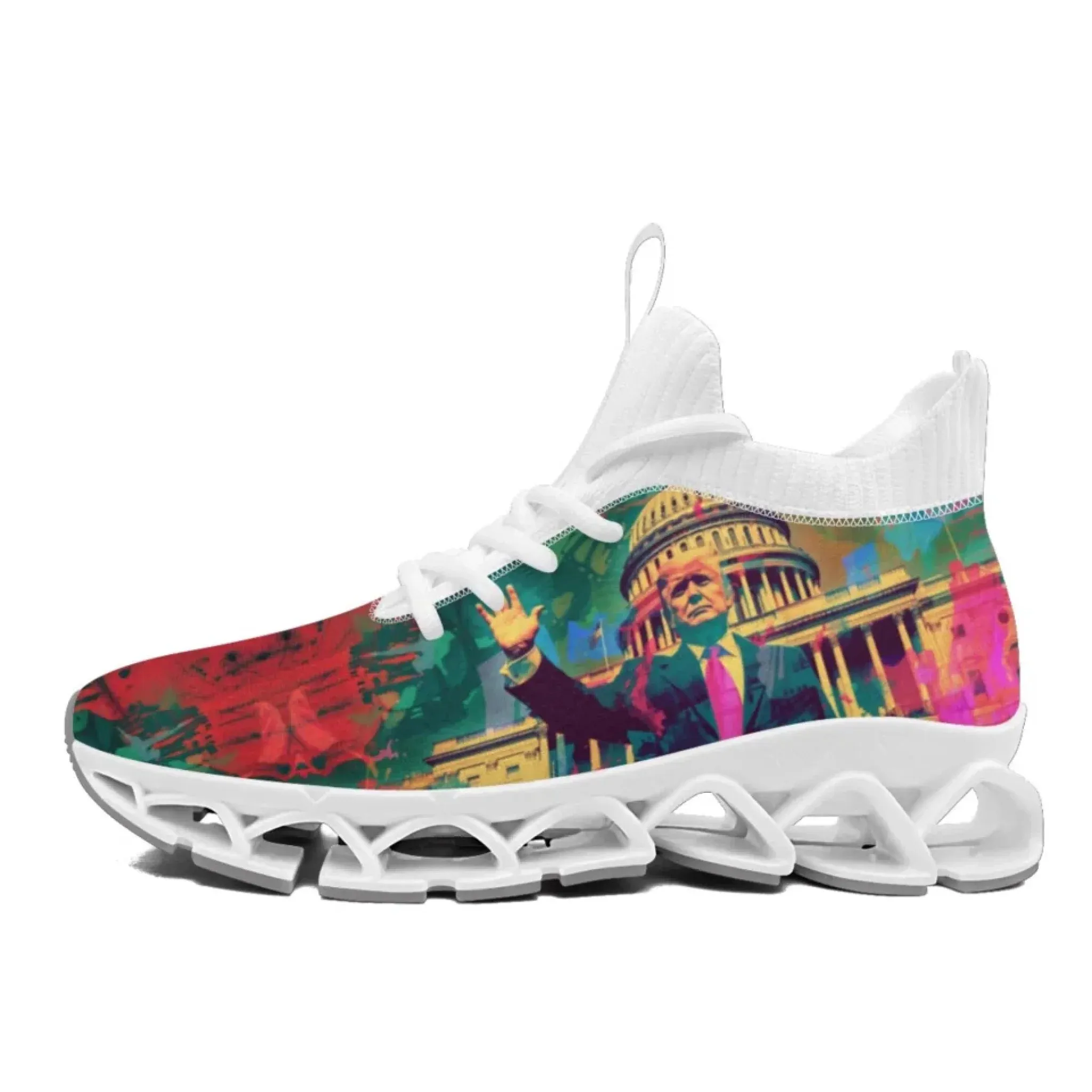 Personalized Trump Sneakers, Custom Pride Lightweight Shoes, Glow at Light Shoes