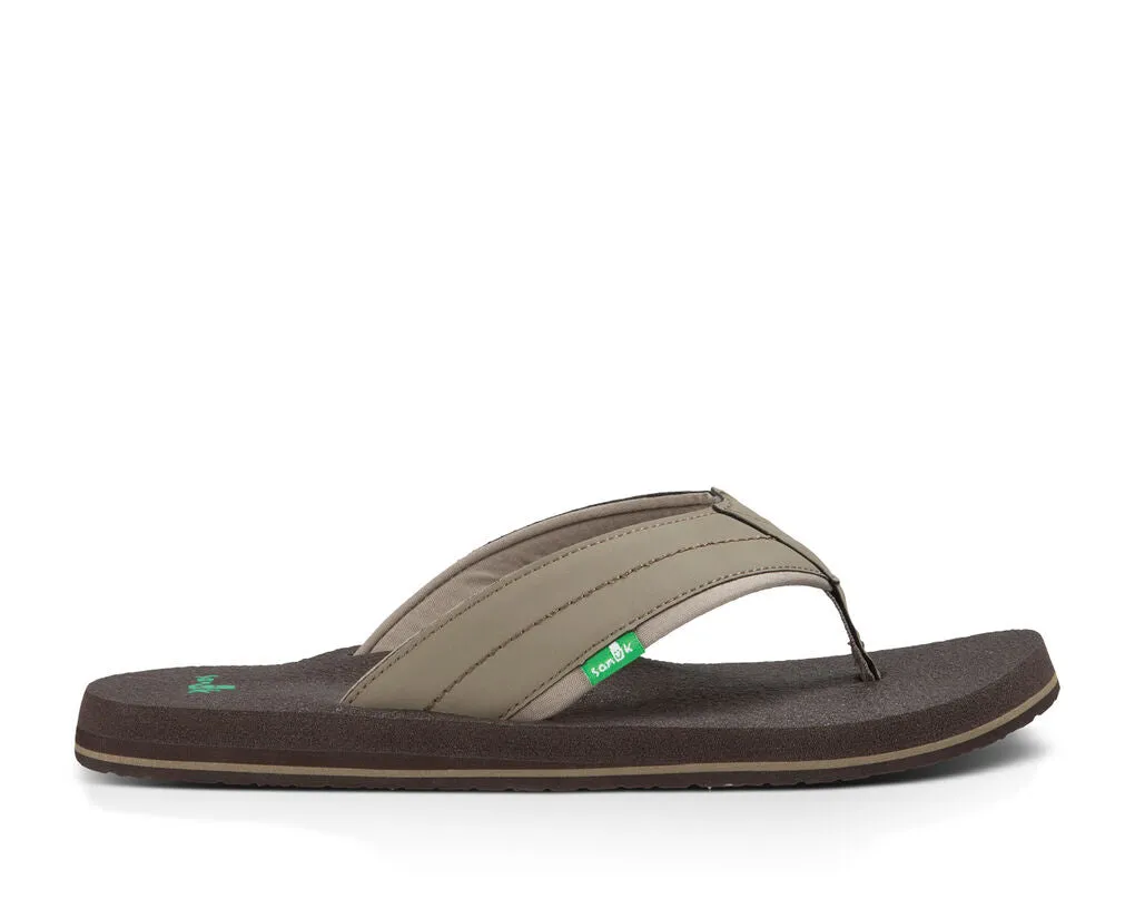Sanuk Beer Cozy 2 Brindle Slip On Rounded Open Toe Flip-Flop Summer Sandal