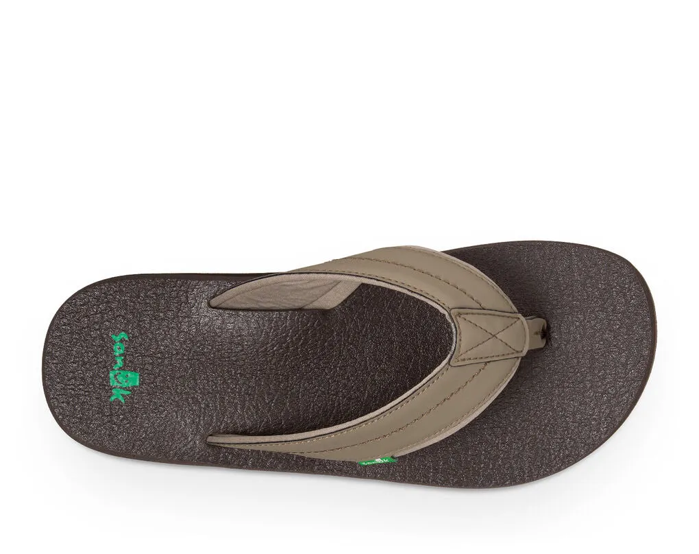 Sanuk Beer Cozy 2 Brindle Slip On Rounded Open Toe Flip-Flop Summer Sandal