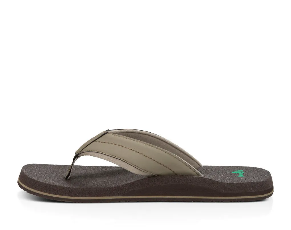 Sanuk Beer Cozy 2 Brindle Slip On Rounded Open Toe Flip-Flop Summer Sandal