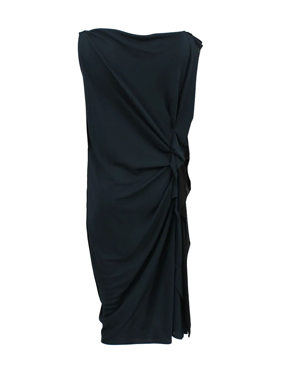 Sleeveless Ruffle Side Dress