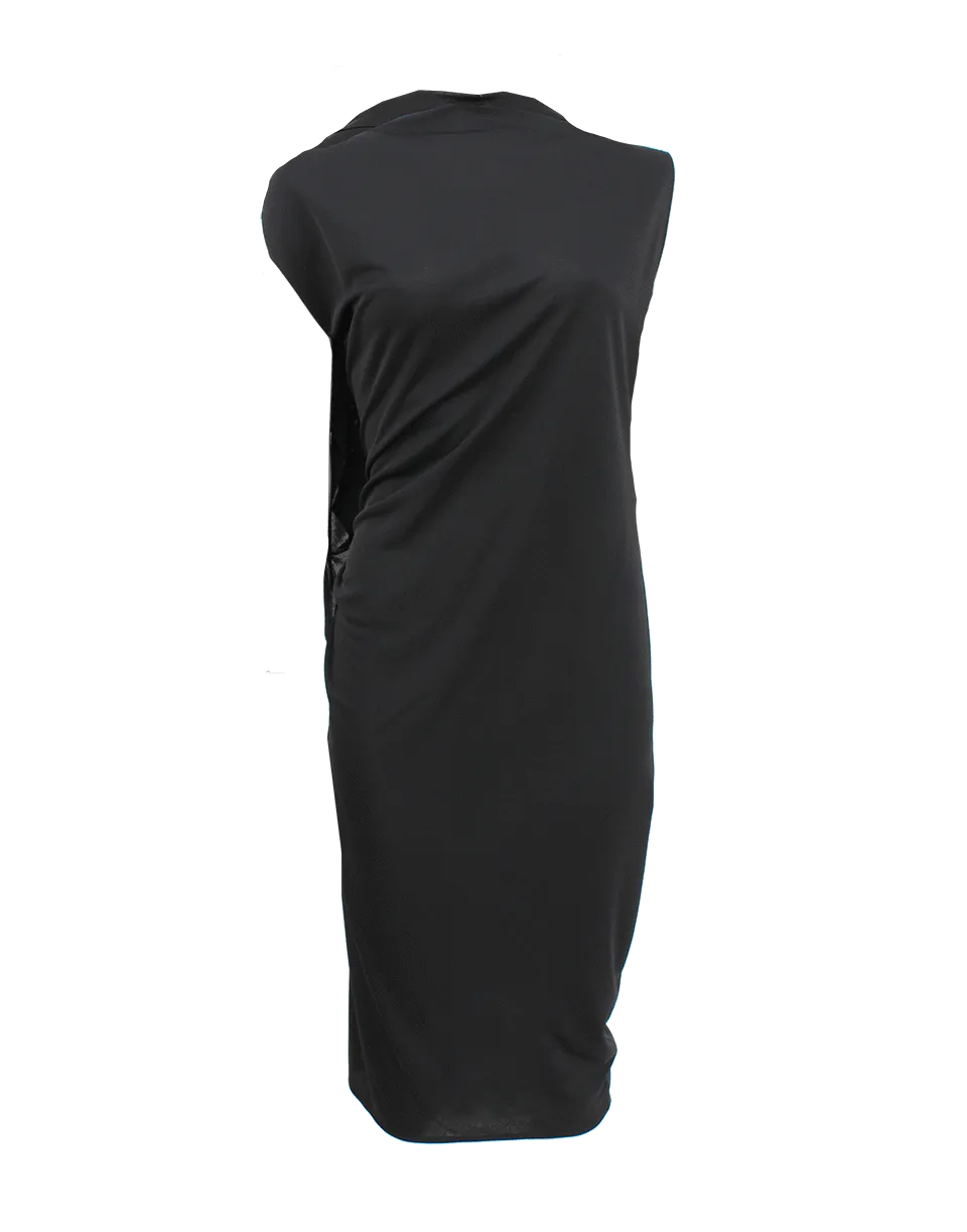 Sleeveless Ruffle Side Dress