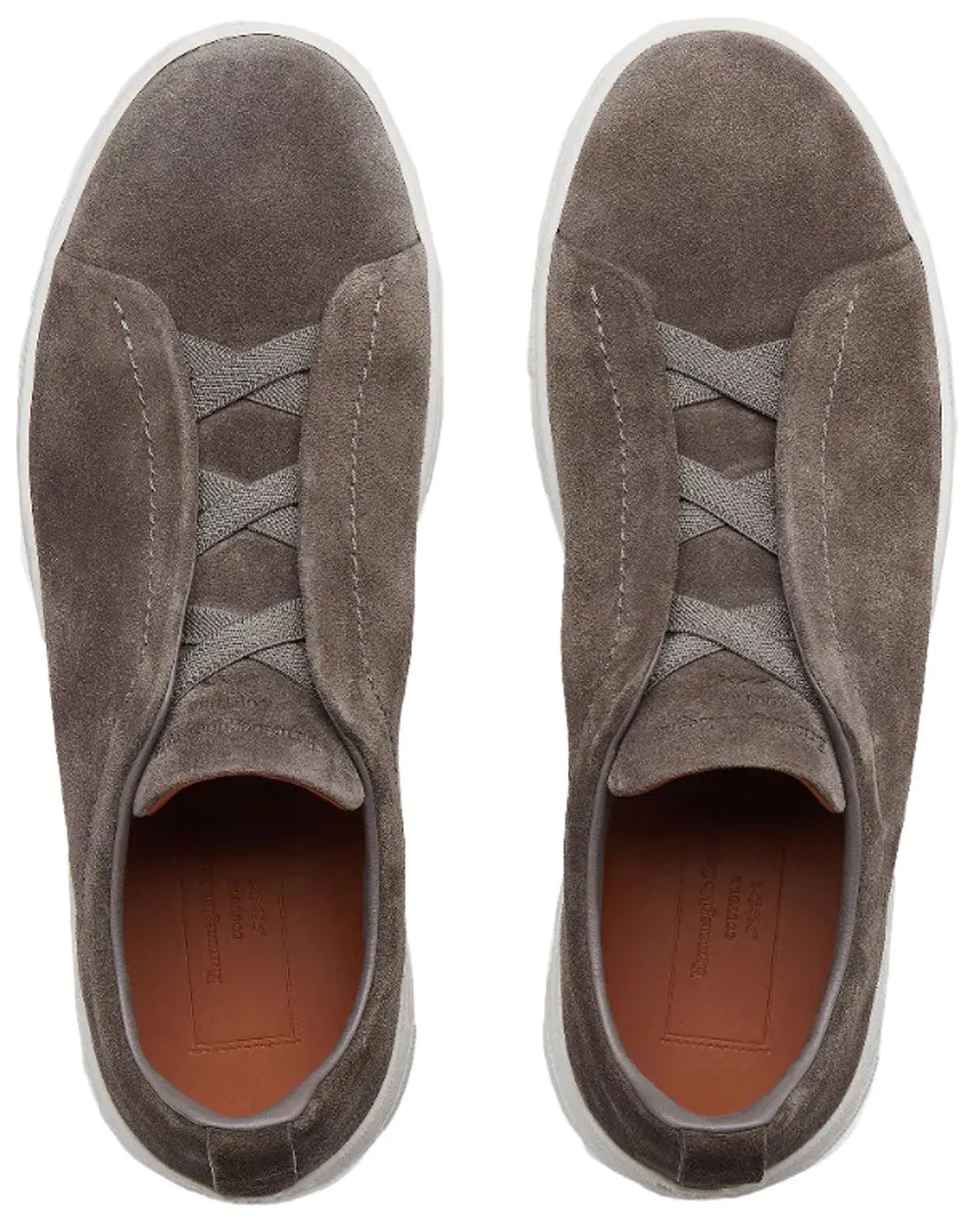 Suede Triple Stitch Sneaker in Grey