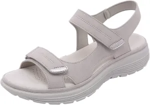 Walking and Hiking Sandals for Women 2025 Summer Casual Open Toe Backless Orthotic Fashion Hook and Loop Straps Sandal Beach Vacation Outdoor Athletic Shoes With Arch Support
