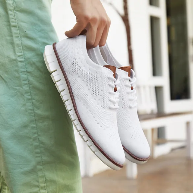 West Louis Knitted Mesh Shallow Lace Up Lightweight Sneakers