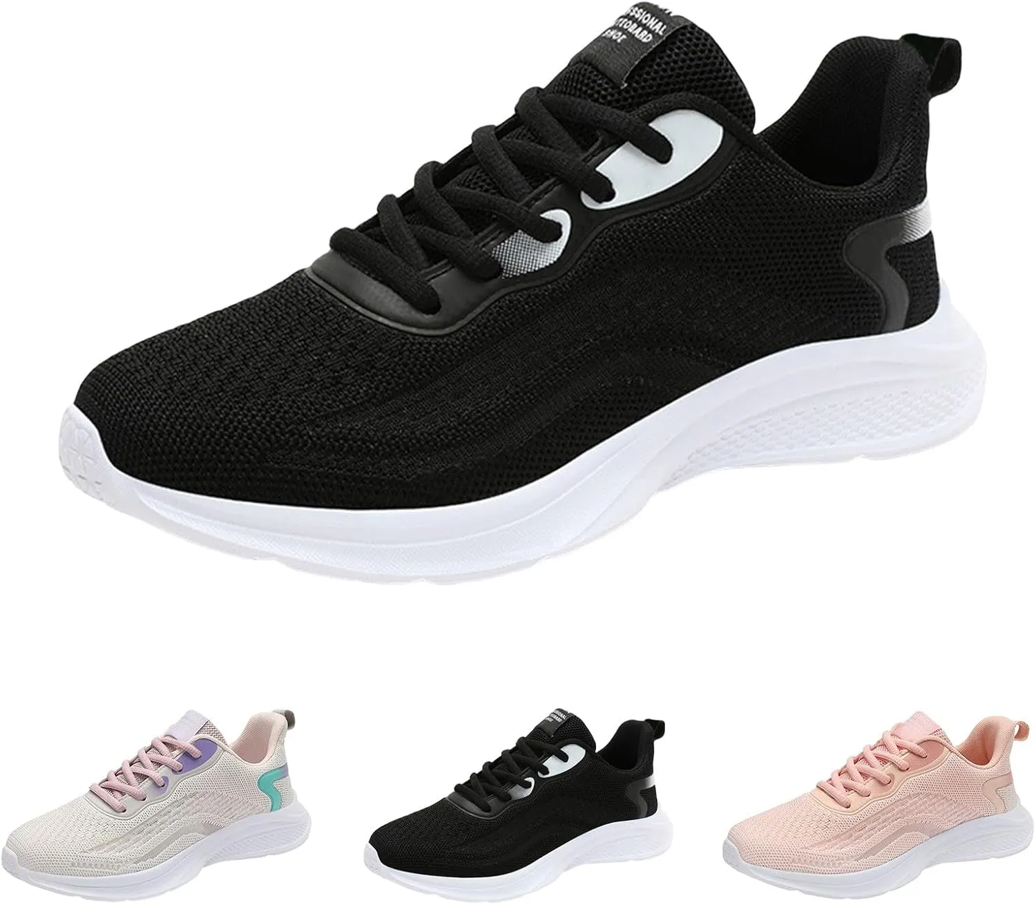 Women's Shoes Sneakers Lace Up Thick Sole Athletic Shoes Breathable Mesh Sneakers Causal Running Walking Tennis Shoes