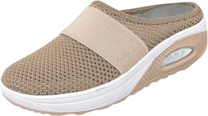 Women's Sneakers Wide Lightweight Work Slip Resistant Breathable Slip On Casual Shoes for Women Non Slip Loafers Backless Sneakers for Women