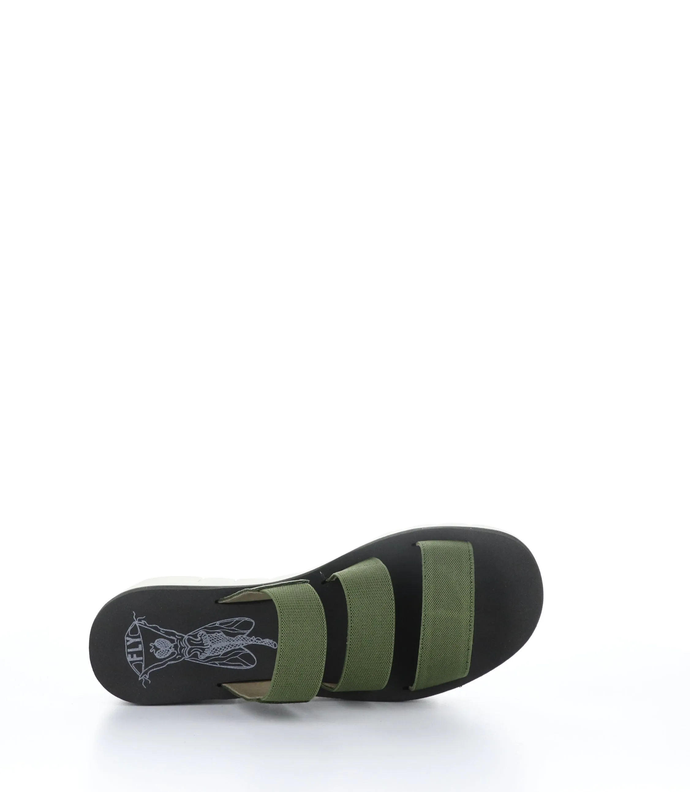 YIAN845FLY MILITARY/BLACK Wedge Sandals