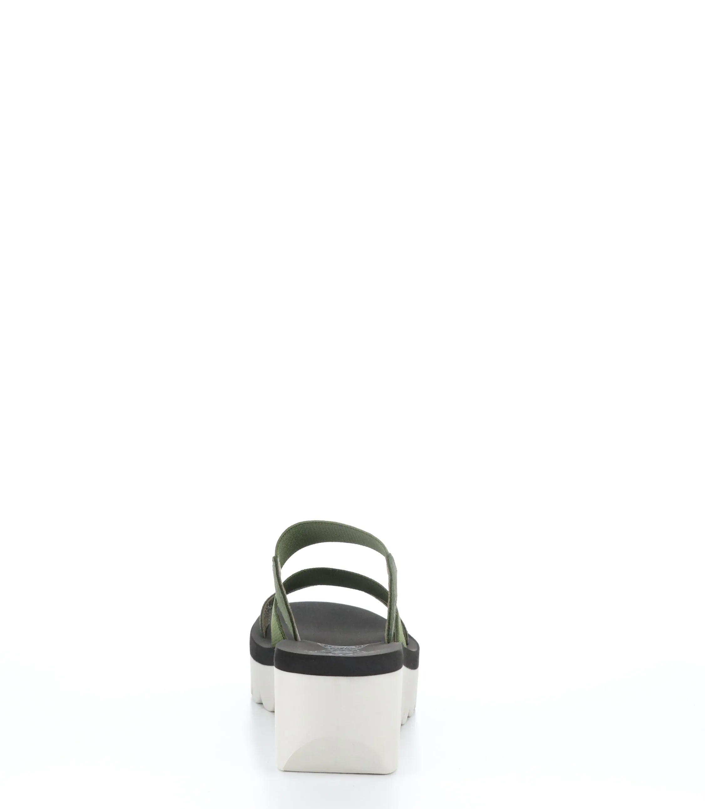 YIAN845FLY MILITARY/BLACK Wedge Sandals