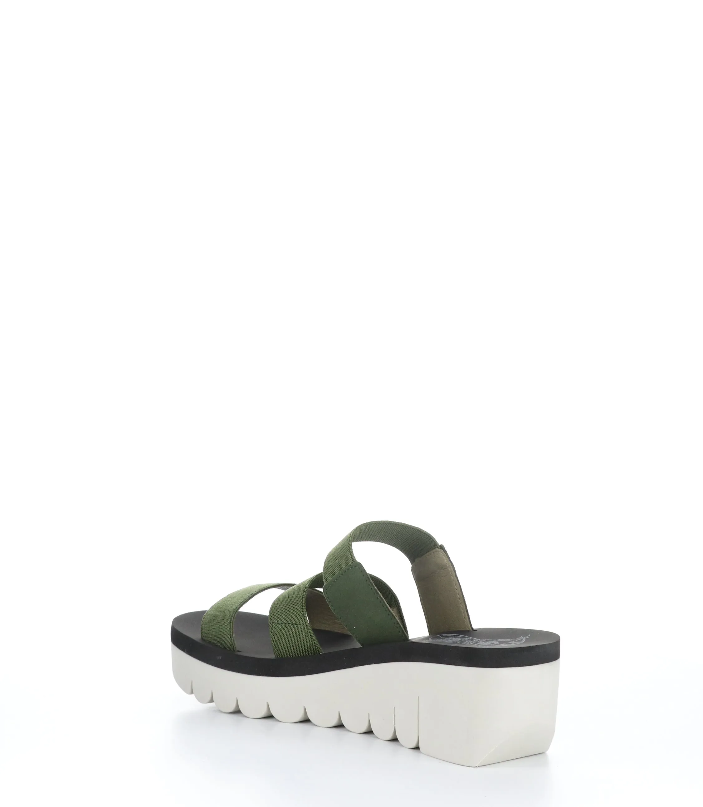 YIAN845FLY MILITARY/BLACK Wedge Sandals